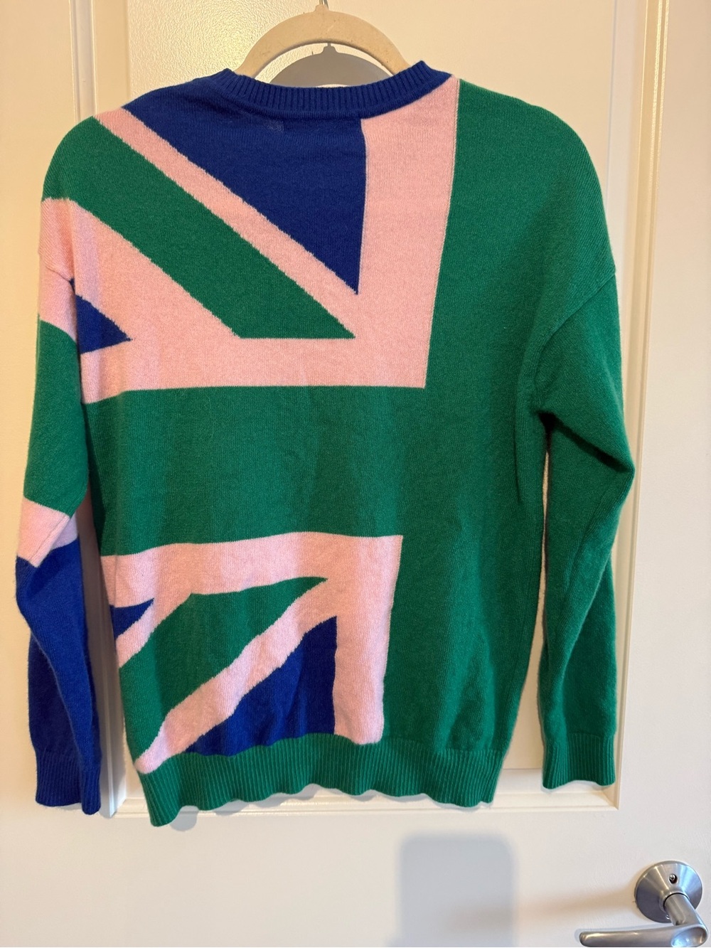 Boden Colorblock Knit Sweater in Blue, Pink & Green - Picture 5 of 5